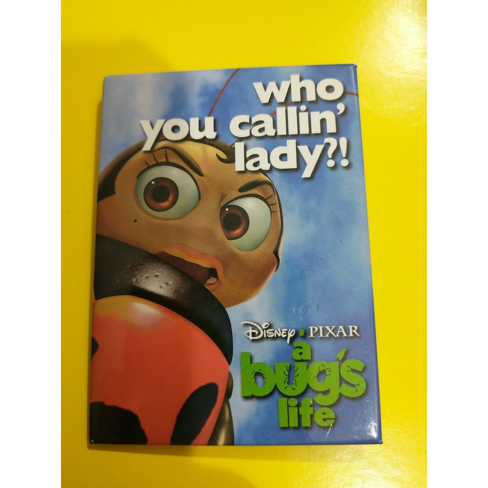 Disney A Bug's Life Ladybug 1998 Movie Promo Badge Button Pin Francis Pixar